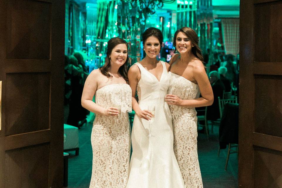 Bride and Bridesmaids