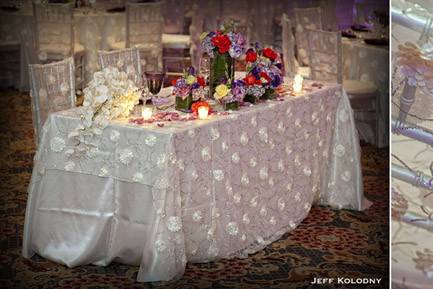 Head table and chiavari chair photo taken during a wedding at Woodfield Country Club in Boca Raton Florida