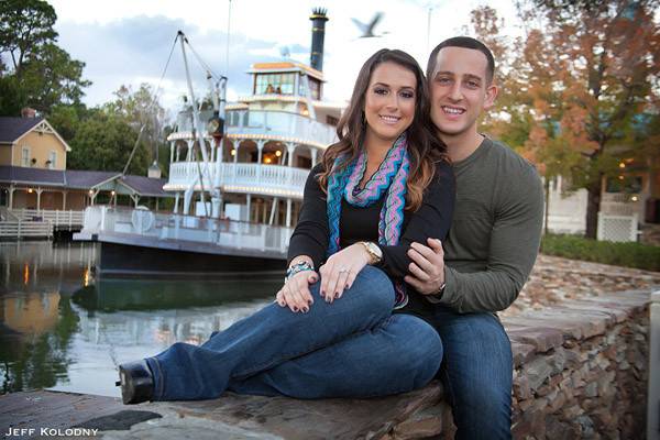 Wedding engagement photo taken at Disney World by Jeff Kolodny.