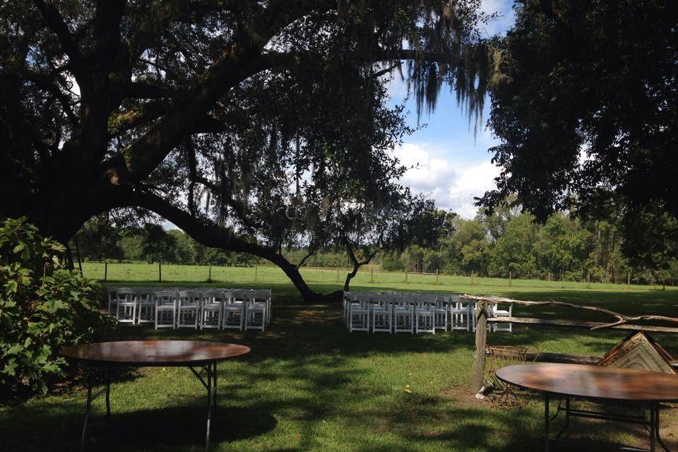 Outdoor ceremony site