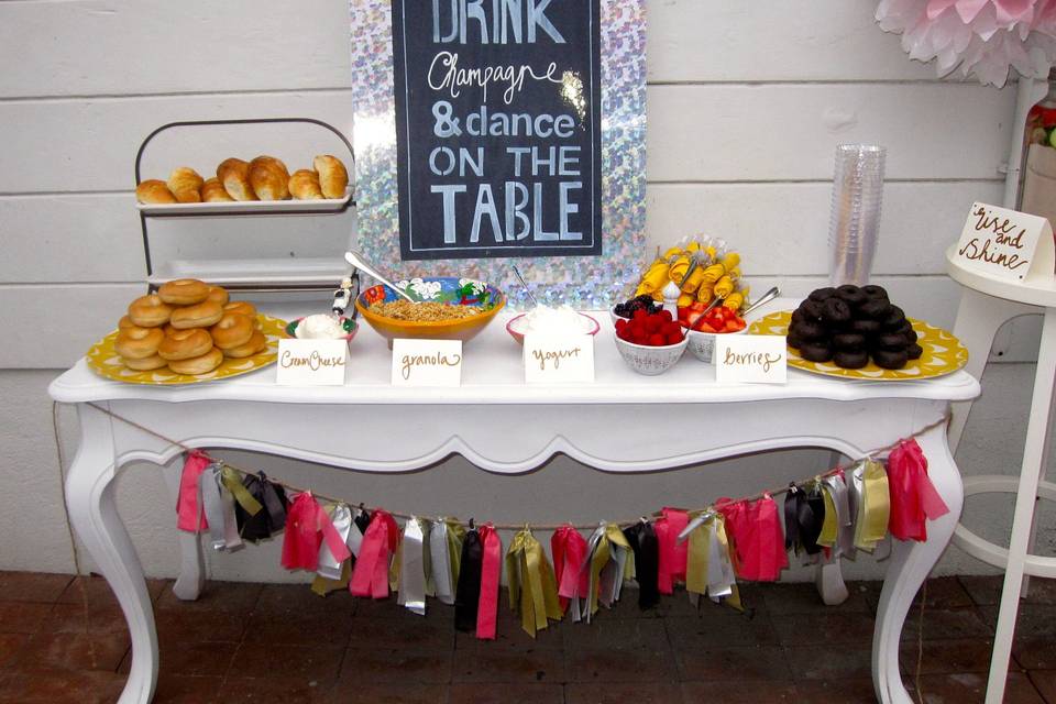 Muffins buffet table