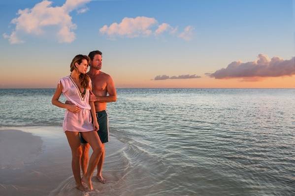 Couple by the shore