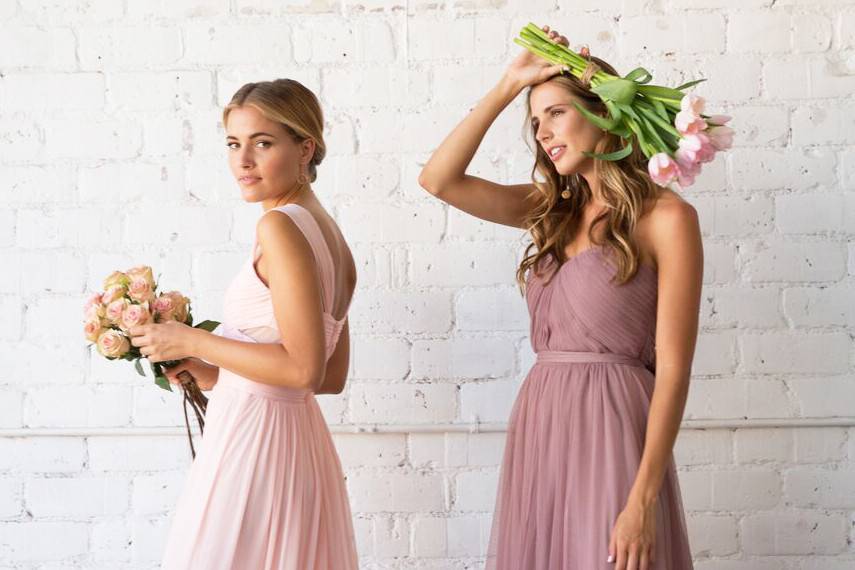 Elegant bridesmaid gowns