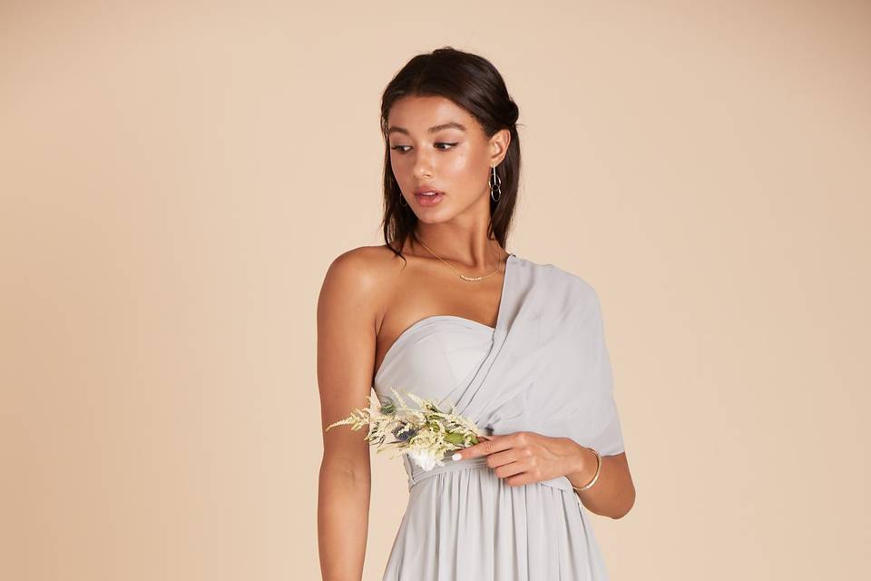 Dove gray gown