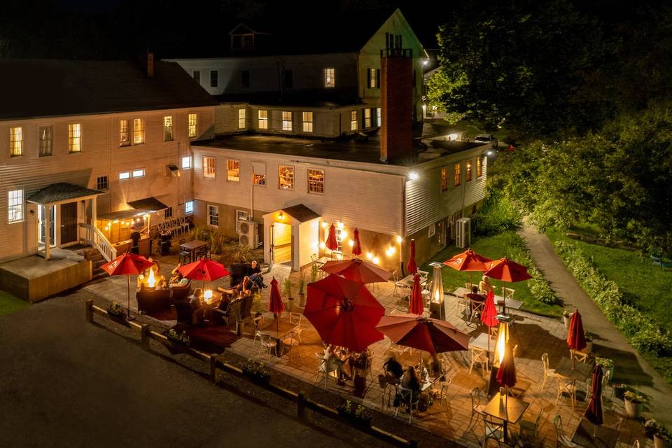 Patio at night