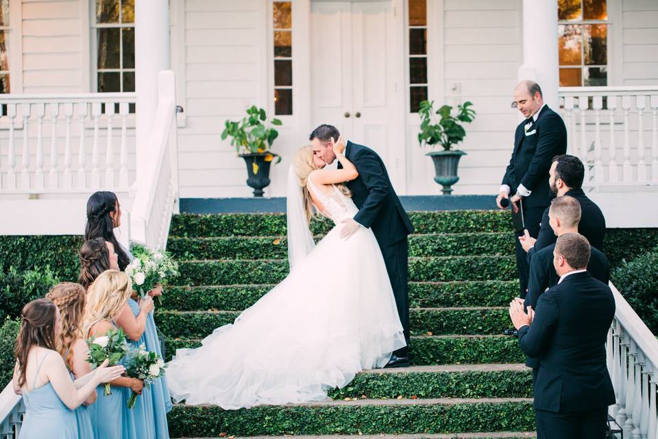 Ceremony on stairs