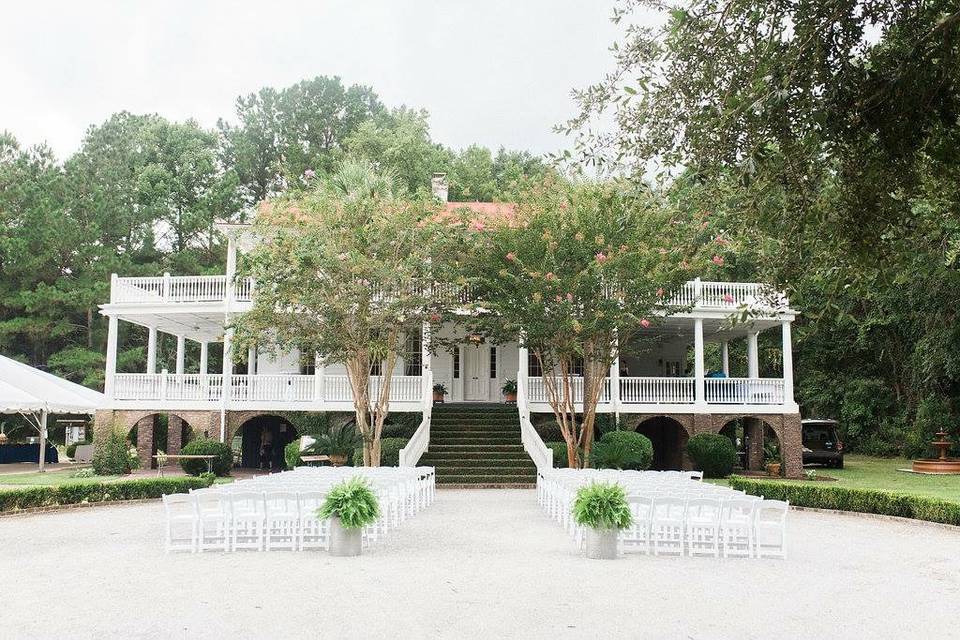 Outdoor ceremony setup