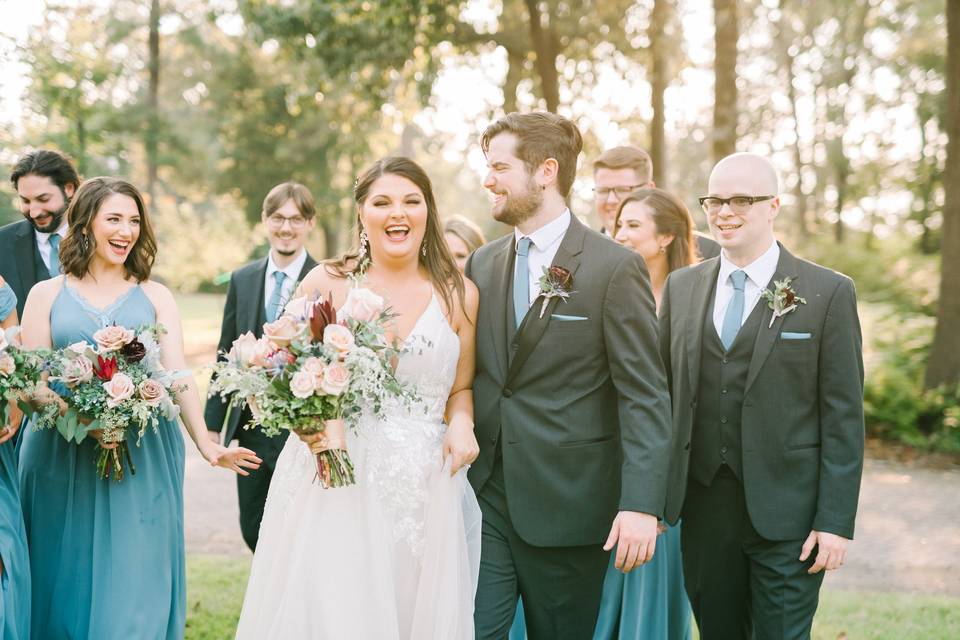 Wedding Party Blue Conifer Pho