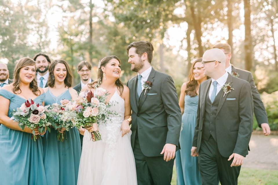 Wedding Party Blue Conifer Pho