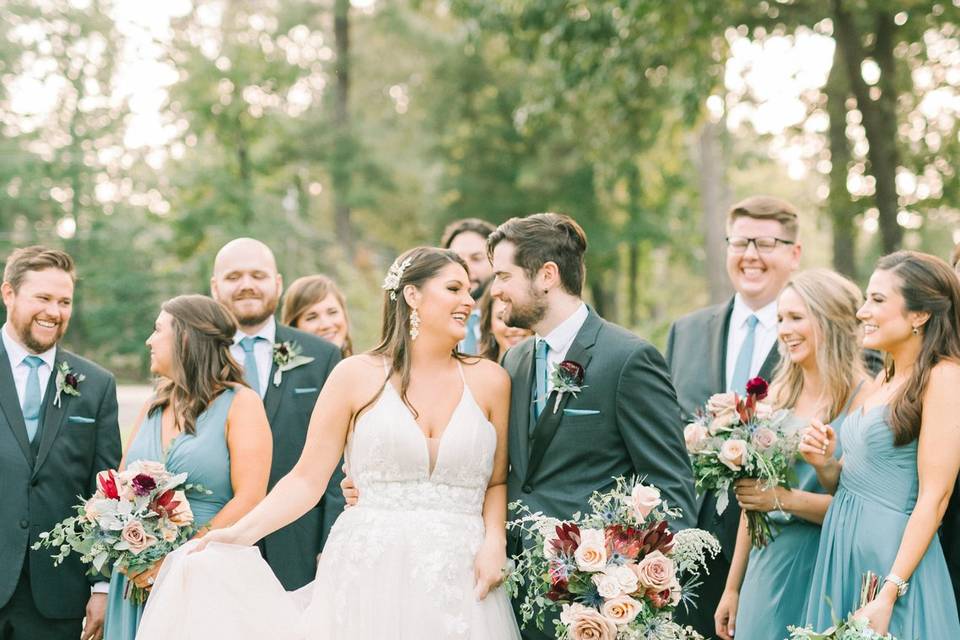 Wedding Party Blue Conifer Pho