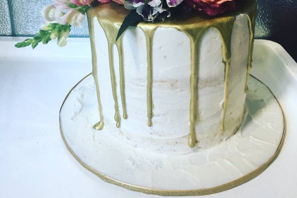 Gold Drip Cake