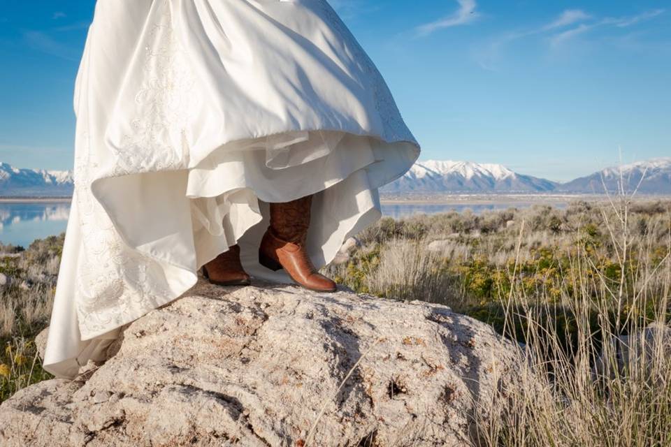 Peek at wedding shoes