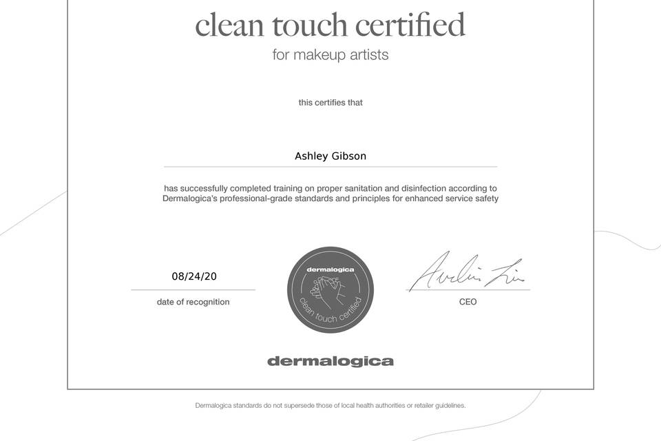 Clean Touch Certified