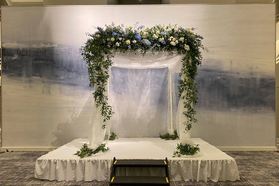 Blue and White Chuppah