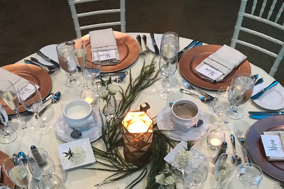 Angle of table from above