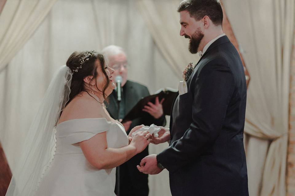 Laughter during the ceremony