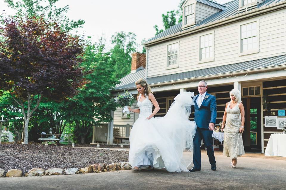 Bride and father