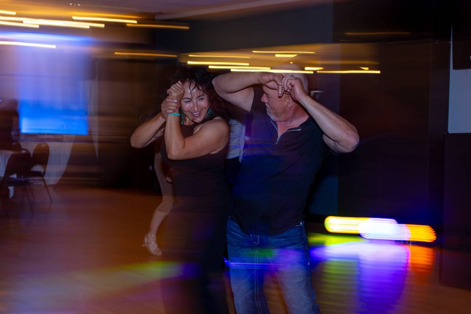 Guests dancing