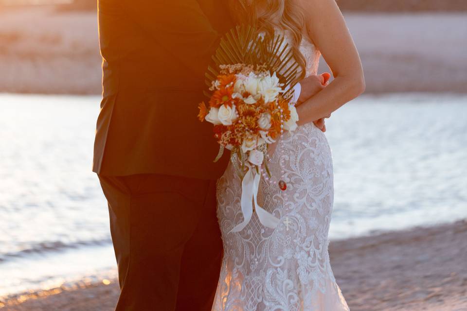 Beach wedding ceremony