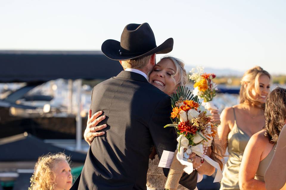 Beach wedding ceremony