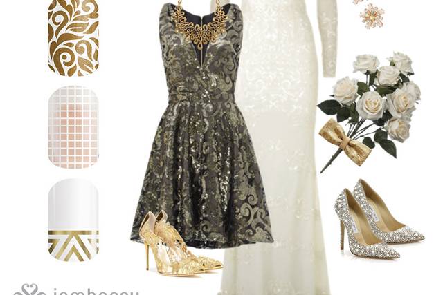 Some nail wrap suggestions for classic wedding looks.