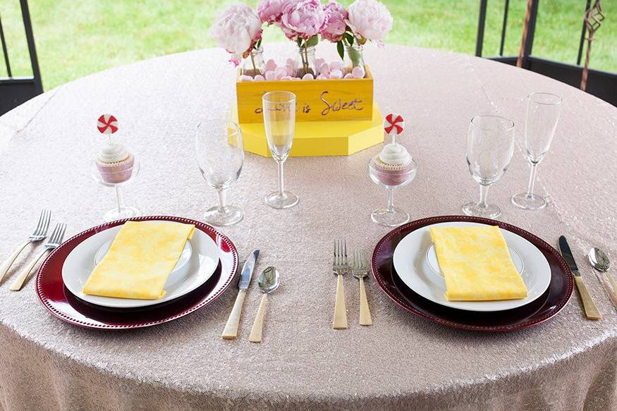 Colorful place setting