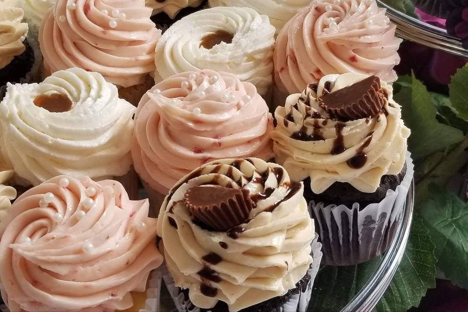 Variety cupcake table