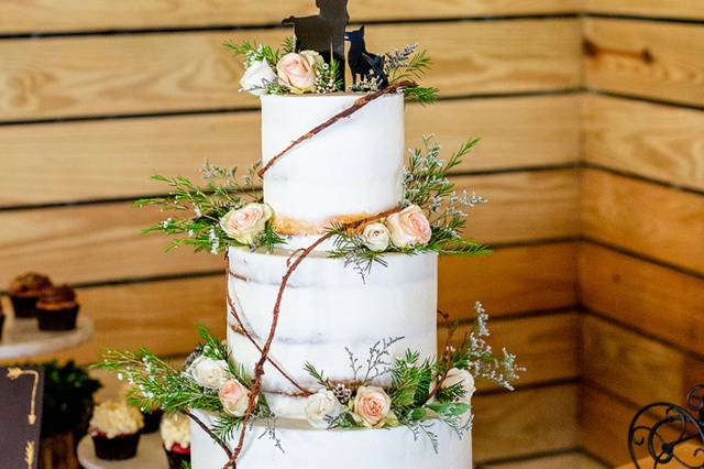 Three Tier Rustic Wedding Cake
