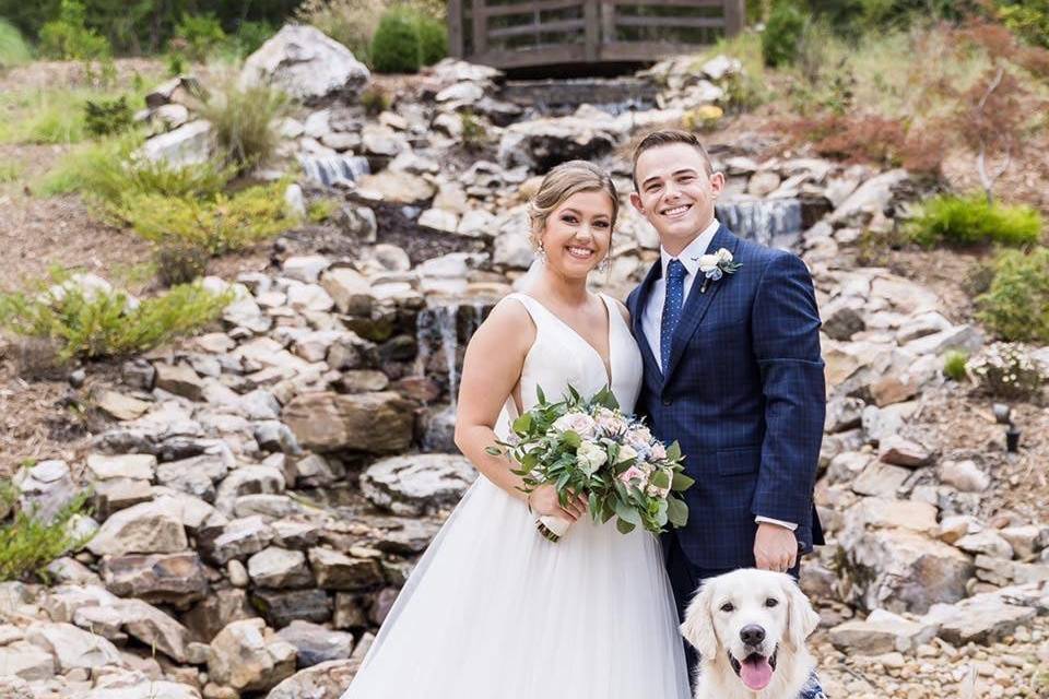 Bride and Groom and Dog