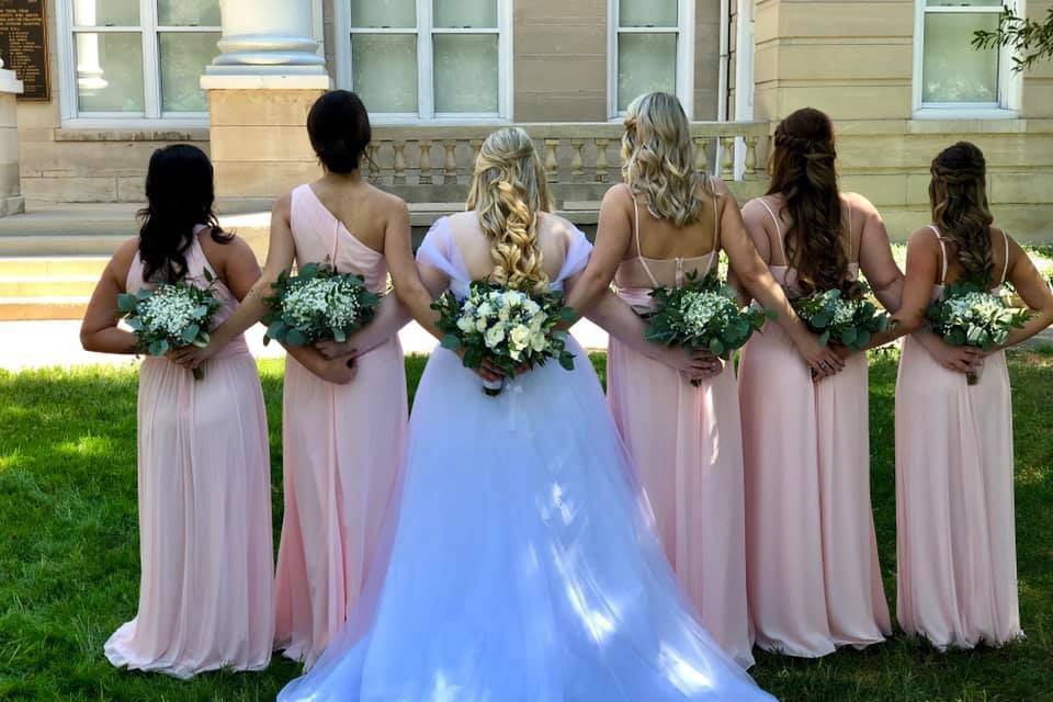 Bride and Bridesmaids