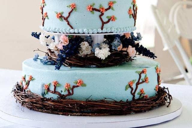 3 layered wedding cake