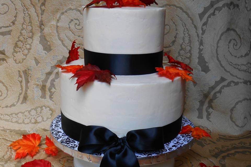 2 layered wedding cakle