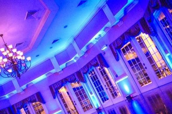 Blue uplighting