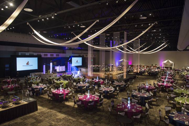 Table setup with centerpiece