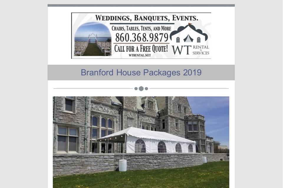Branford House Packages