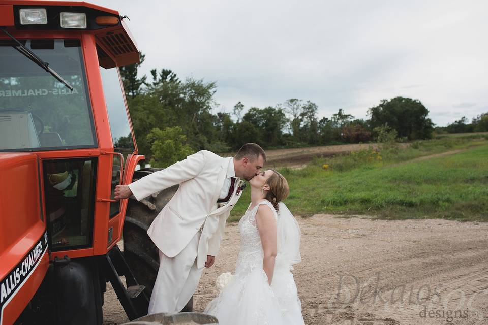 Couple and their tractor