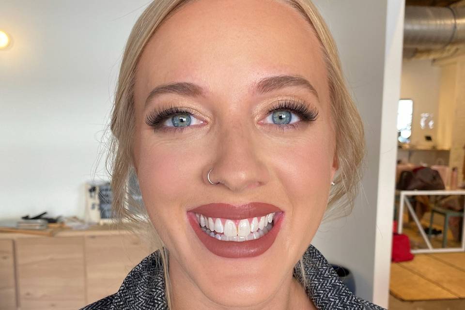 Professional makeup application