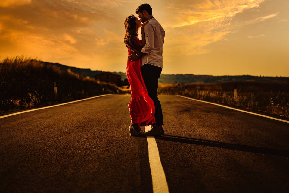 Engagement at Val d'Orcia