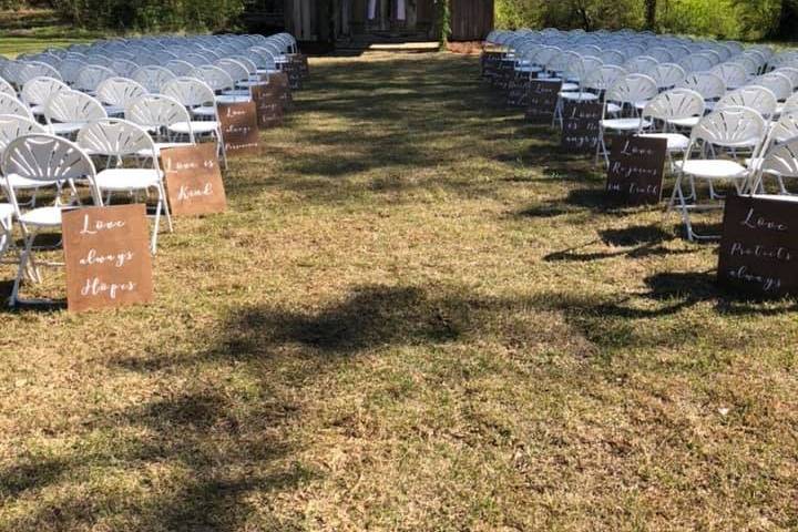 An outdoor ceremony