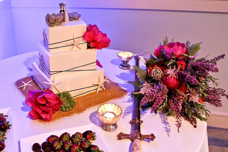 Wedding cake presentation