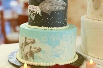 Groom's Star Wars themed cake