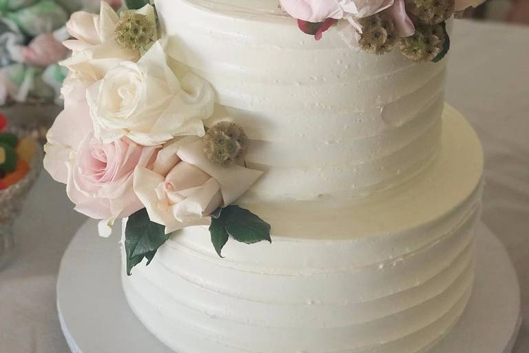 Rustic Textured Wedding Cake