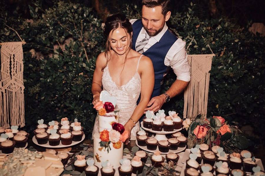 Petite Wedding Cake & Cupcakes