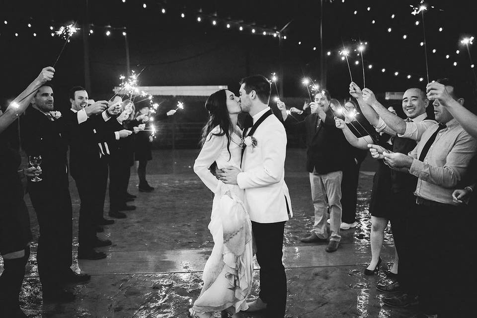Sparklers Under the Patio