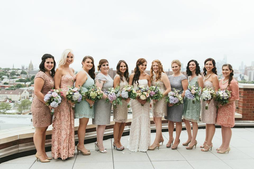 The bridal party