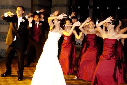Bride dancing