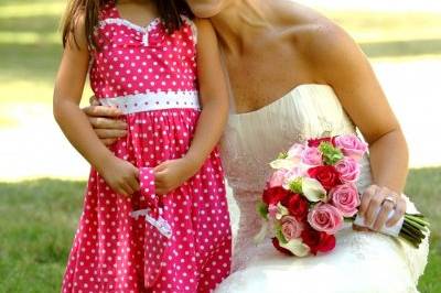 Bride and her Flower Girl