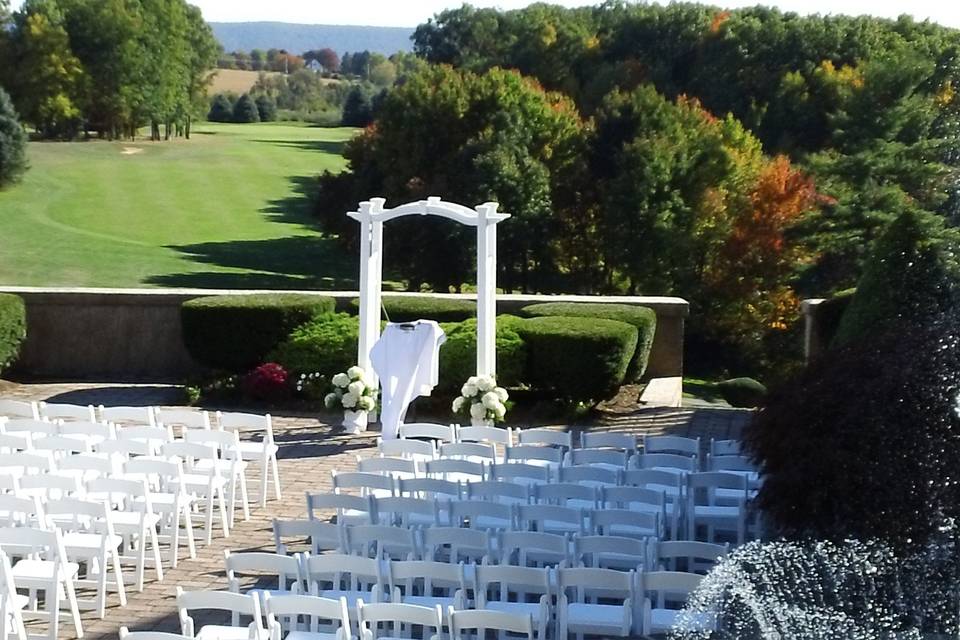 Wedding ceremony setup