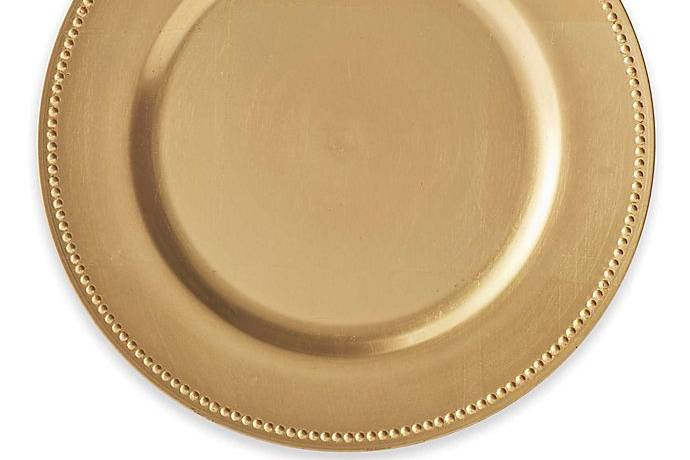 Rental: Gold Beaded Plate