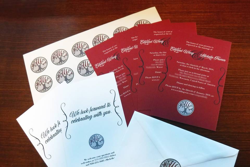 Invitations w/ custom seals